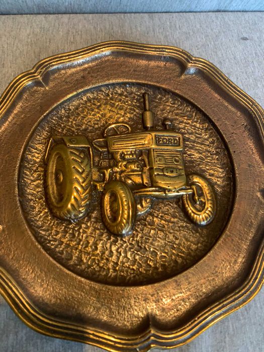 старо бронзово пано за стена трактор FORD