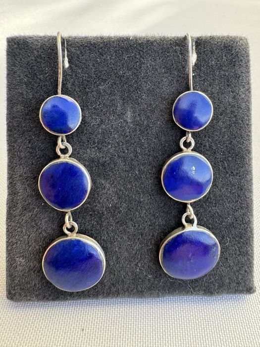 Cercei din argint si lapis lazuli