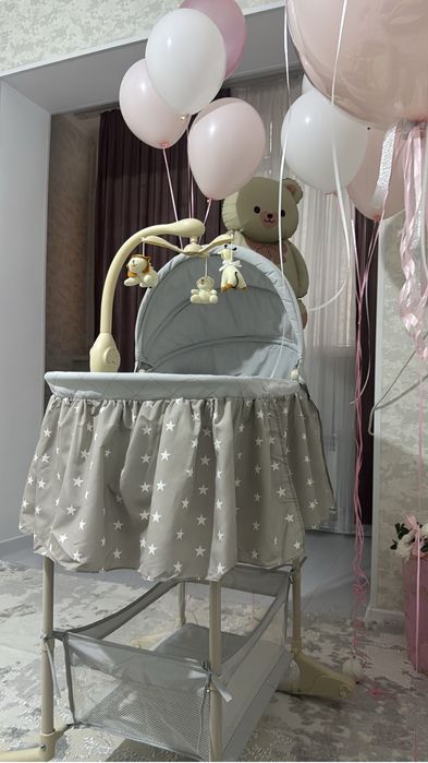 Манеж детский новый серого цвета