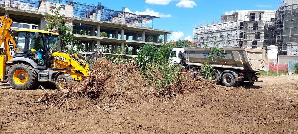 buldoexcavator si basculanta de inchiriat
