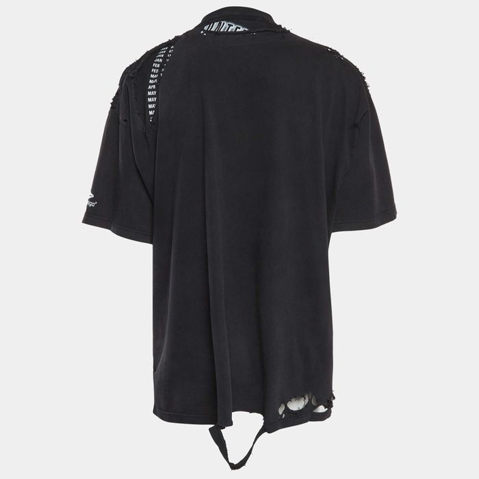 Tricou Tee Balenciaga Distressed Double Layered Tee