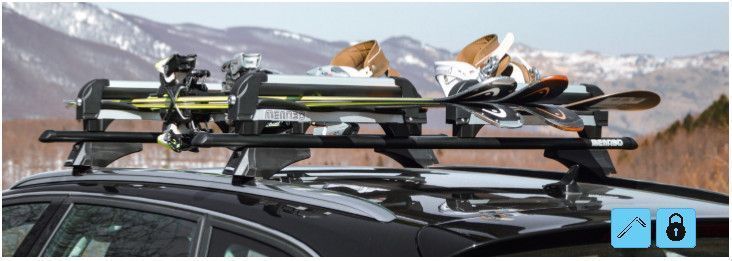 Suport ski/snowboard Menabo Iceberg 4 cu prindere pe bare transversale