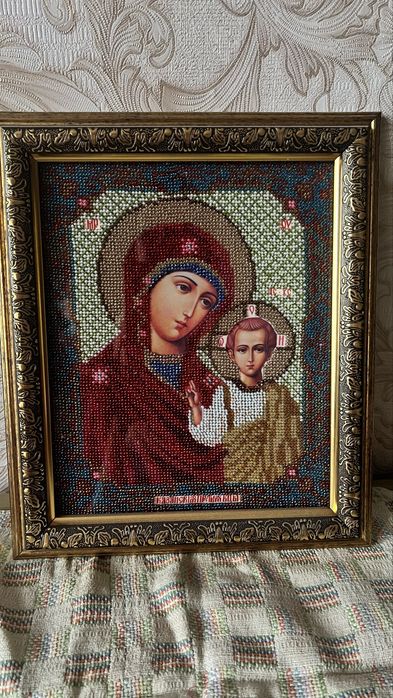 Иконы из бисера,ручная работа