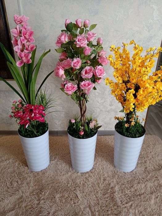 Искусственные ростени, исключение дерева. Искусственные цветы для офис