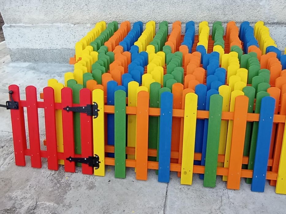 Декоративна дървена ограда за двор градина заведение детска площадка