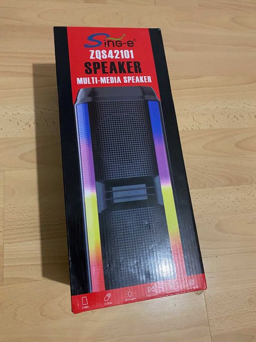 Bluetooth колонка SING-e ZQS42101 – 20W мощен звук + RGB LED светлини!
