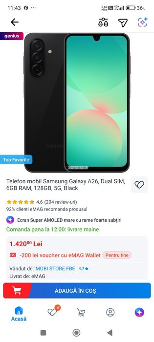 Samsung Galaxy A26 5G 128 GB sigilat