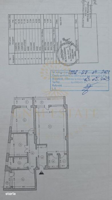 Apartament 3 camere Timpuri Noi / 2015 / Parcare