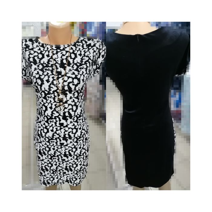 Платье велюр+пайетки