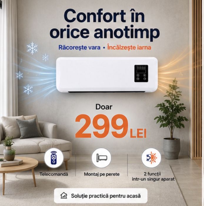 Aer Condiționat Portabil (Digital) Rece/Cald Nivel Temperatura 16/40 grade .Raceste pana la 16 grade !! Produs Nou !!!