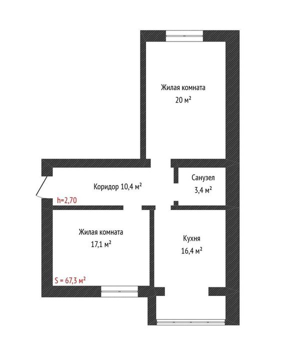 Продаётся 2 - комнатная квартира в Батыс - 3