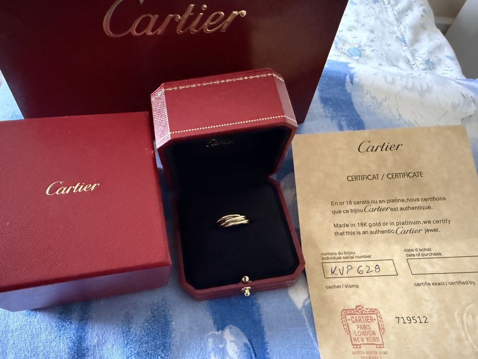 Inel CARTIER TRINITY SEVEN RAWS marimea 46 ,18 ct