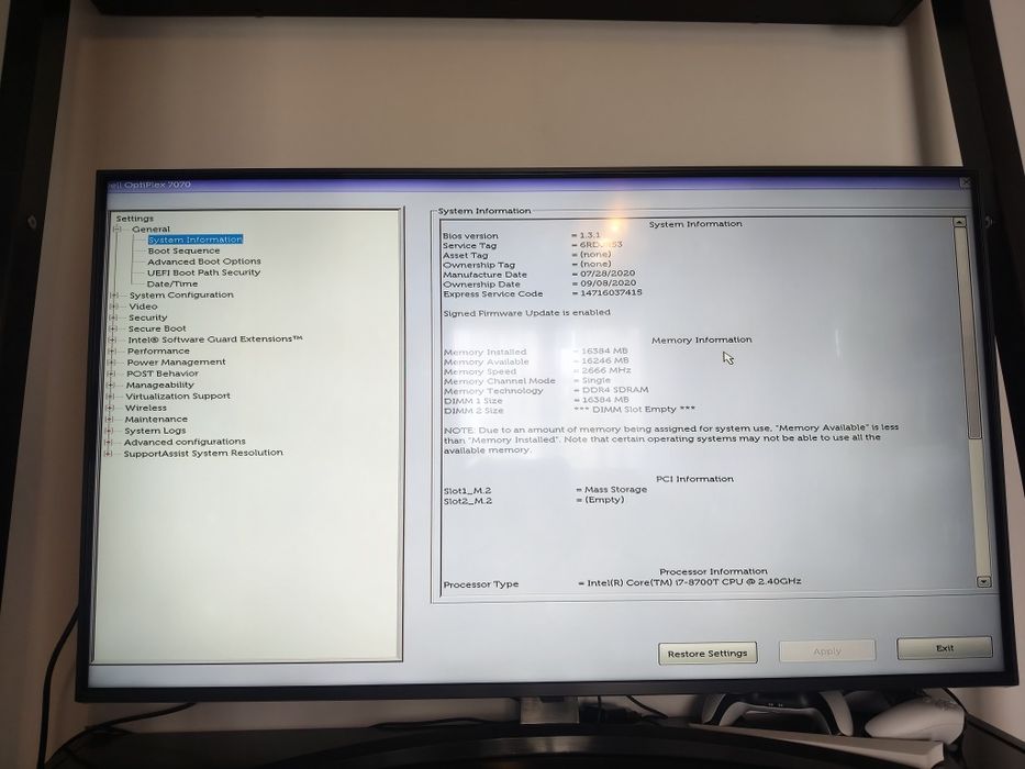 Dell OptiPlex 7070  MiniPC