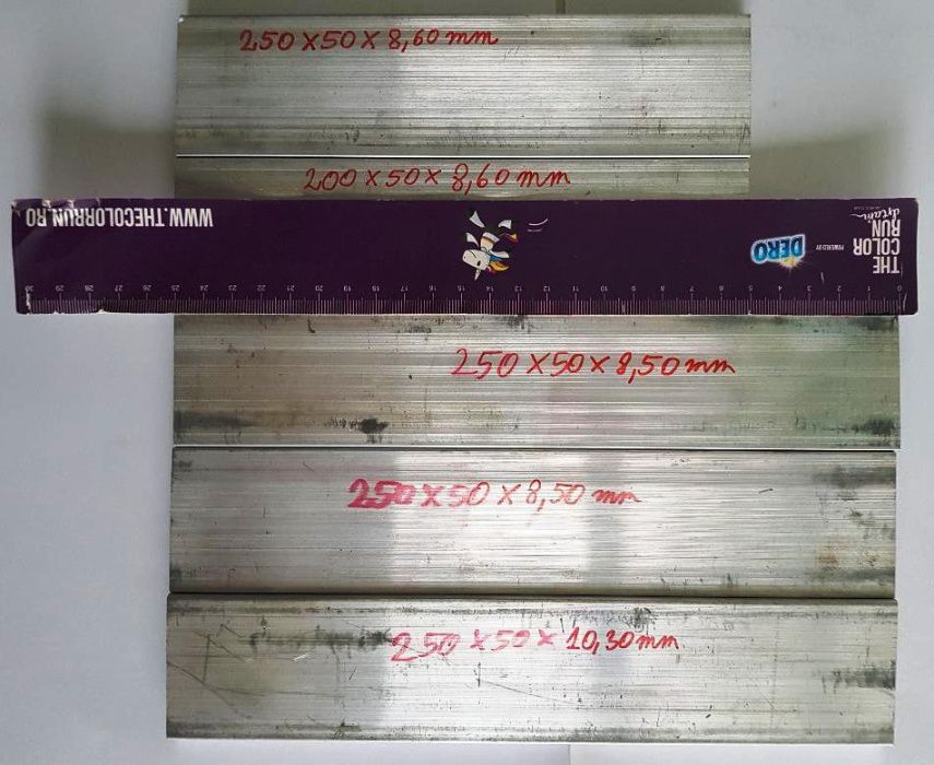 Placa de ALUMINiu 6061 (100mmx100mmx grosime= 8mm)