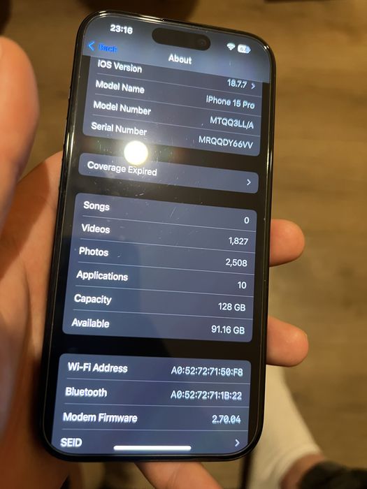 IPhone 15 Pro blue titanium Esim