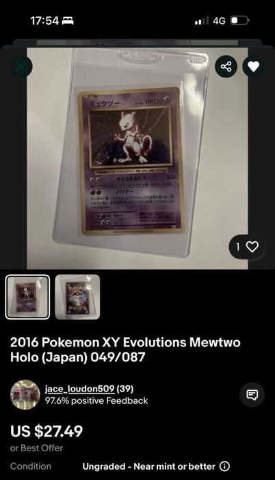 Pokemon cards Mewtwo collection