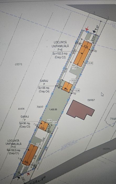 Vânzare teren cu autorizație de construire pt 2 case, Jucu de Mijloc