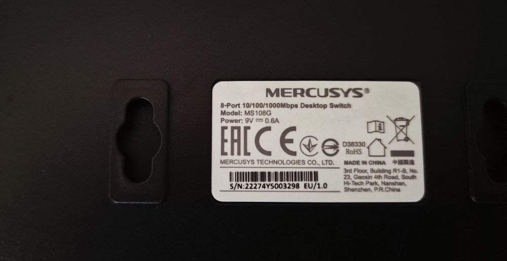 Switch Desktop Gigabit cu 8 porturi Mercusys MS108G