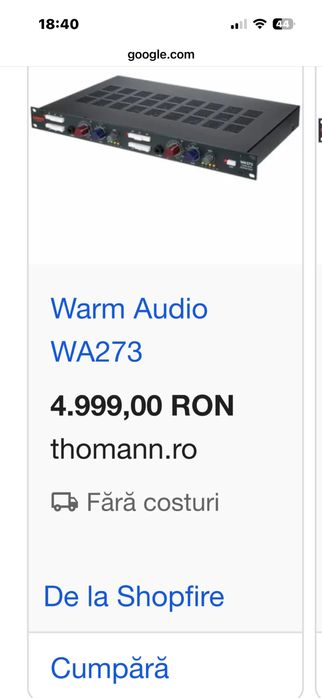Preamplificator microfon studio Warm audio w273 impecabil