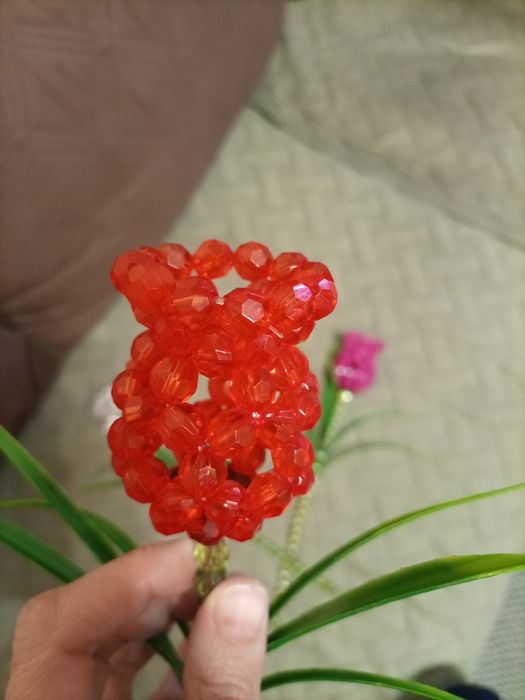 Тюльпаны из бусин, букет 3 шт.