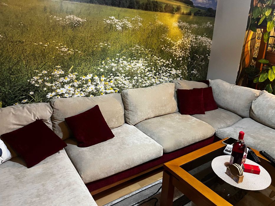 Голям П-образен диван 316 см – изключително запазен