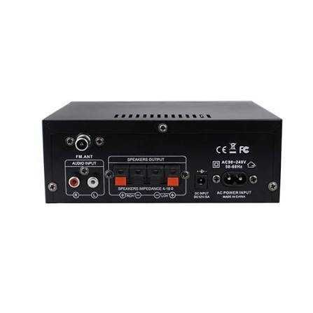 Amplificator audio cu telecomanda,350Wx2,USB/SD/AUX/FM,bluetooth,nou