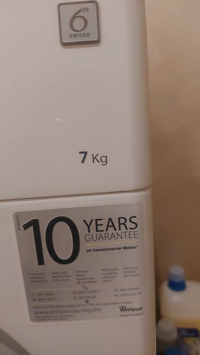 Пералня Whirlpool 67th sense 7кг. 71400 оборота