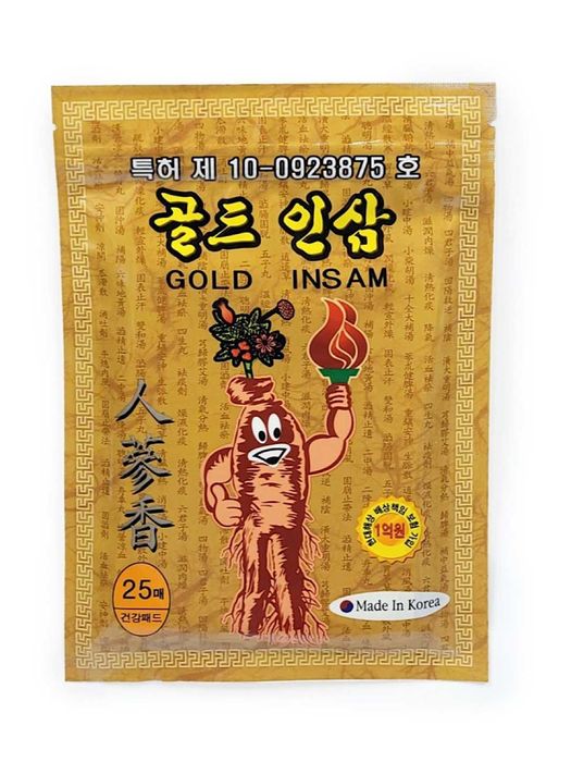 Корейский женьшень пластер Gold Insam для крепкого иммунитета.