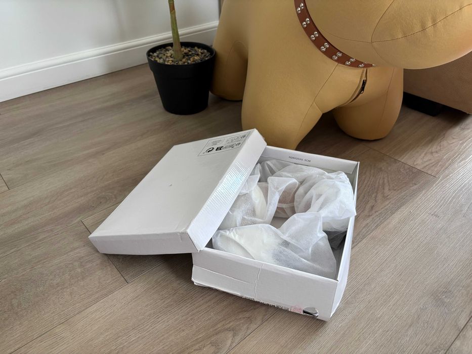 Sandale de vara albe cu toc înalt femei tocuri de 12cm Marimea 37 ( 23.5cm )