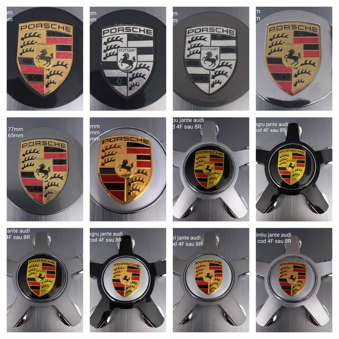 Porsche- set 4 capace pentru jante aliaj