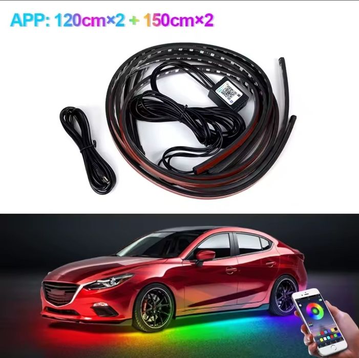 Set lumini underglow, led sub șasiu