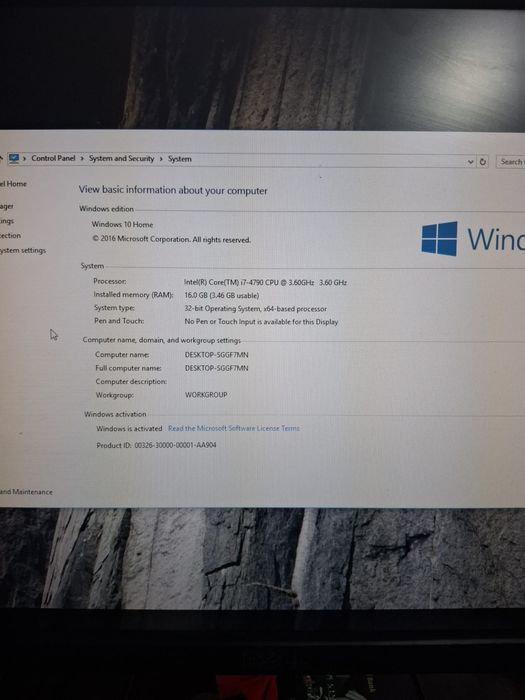 PC Lenovo i7 16 gb ramii