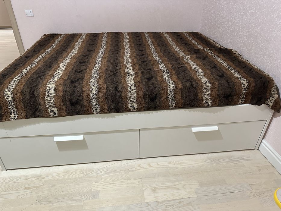 Кровать IKEA Бримнэс, 160x200 см, белый