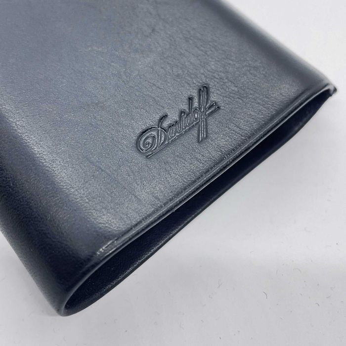 Кожена табакера кутия за пури - черна