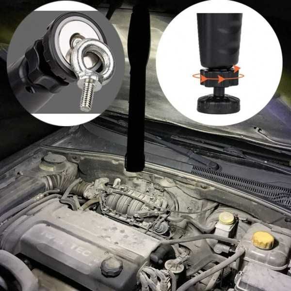 Безжична работна лампа с магнит, регулируема светлина и чупещо рамо