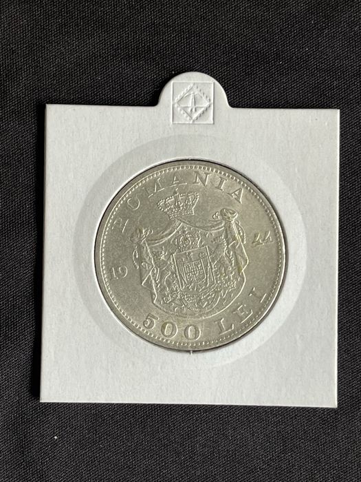 Monedă Argint 500 Lei 1944 Regele Mihai I – Cadou Botez / Colecție