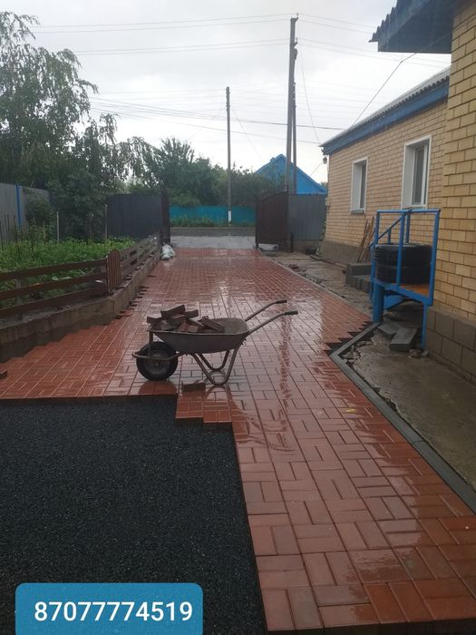 Укладка брусчатки. Установка поребрика - Cтроительные услуги Астана на Olx