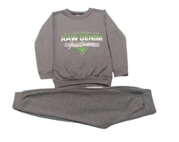 Trening copii, set 2 piese, culoare gri cu imprimeu