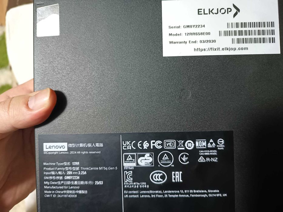 Mini PC Lenovo ThinkCentre M75q Gen 5 | Ryzen 5 8500GE | 32GB | NOU