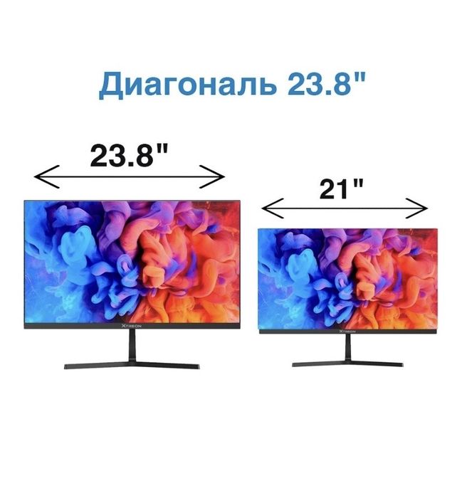 Монитор Xtreon IPS 100 Гц FreeSync (HDMI/VGA) + кабели