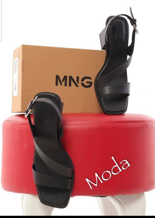 Босоножки кожаные МАНГО