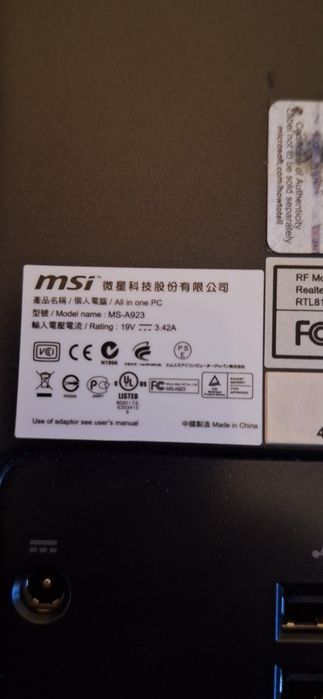 Vând calculator all in one MSI A923