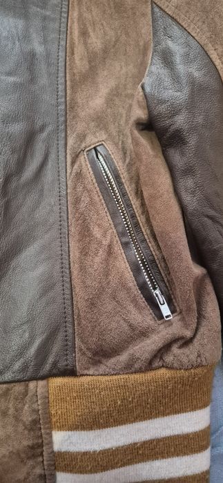 Vând geaca piele, piele întoarsă si textil.