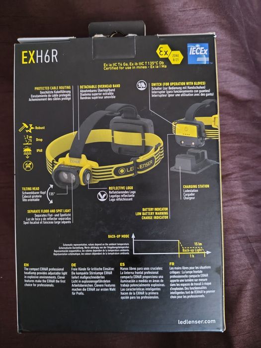 Vând lanternă frontală profesională Ledlenser EXH6R, NOUĂ, SIGILATĂ, nefolosită.