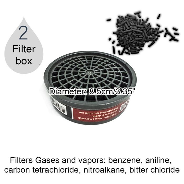 Респиратор маска с очками полнолицевой для защиты респератор