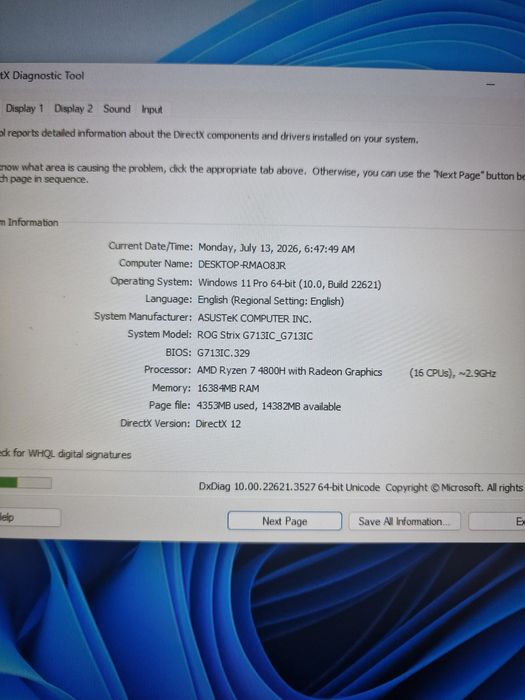 Laptop Asus Strix G713