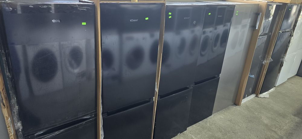 Хладилник с фризер Боман/Bomann черен инокс