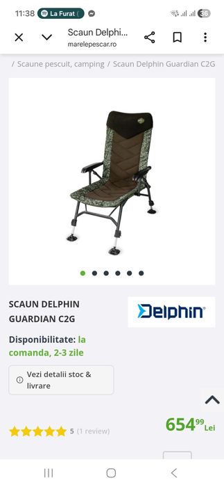 Vand scaun pescuit crap Delphin Guardian c2g