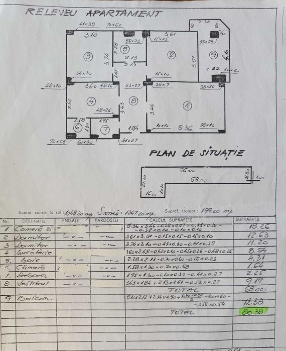 Apartament 3 camere Drumul Taberei SU 80mp langa metrou