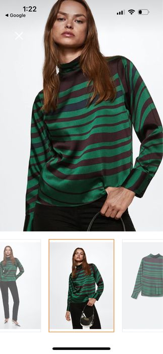 Сатенена блуза на Mango